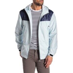 Noize Men's Oden Hooded Windbreaker Zip Jacket In Ice Blue $260